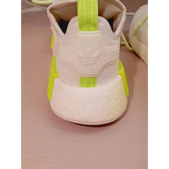 Adidas NMD R1 J White/Signal Green GX5686 Women Size 6 - Picture 6 of 11